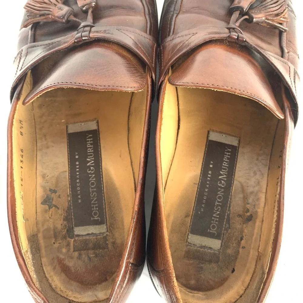 Johnston & Murphy Leather Tassel Loafer 8.5M